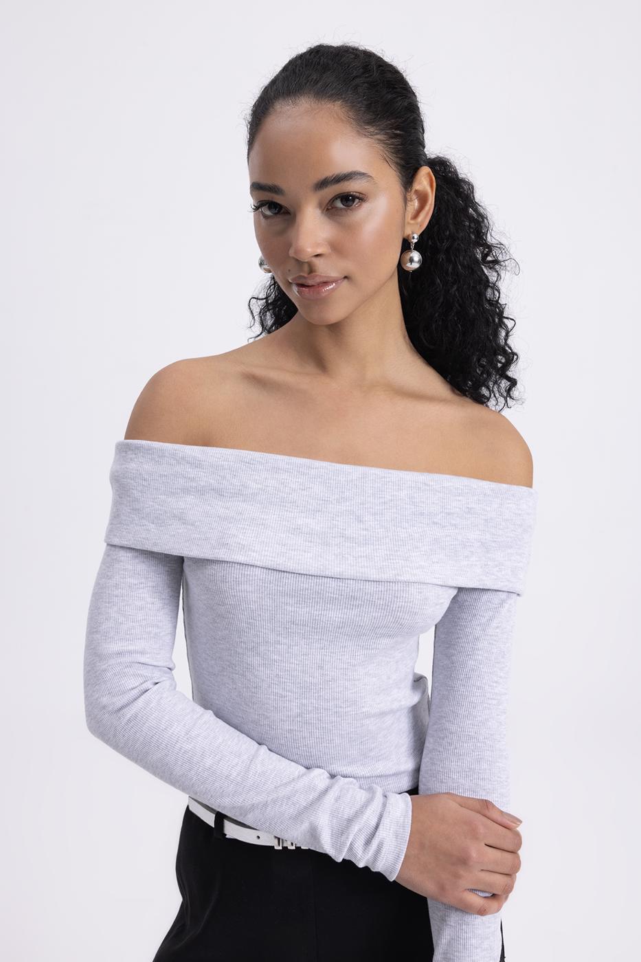 BSL Women Madonna Collar Top - Ramsgate