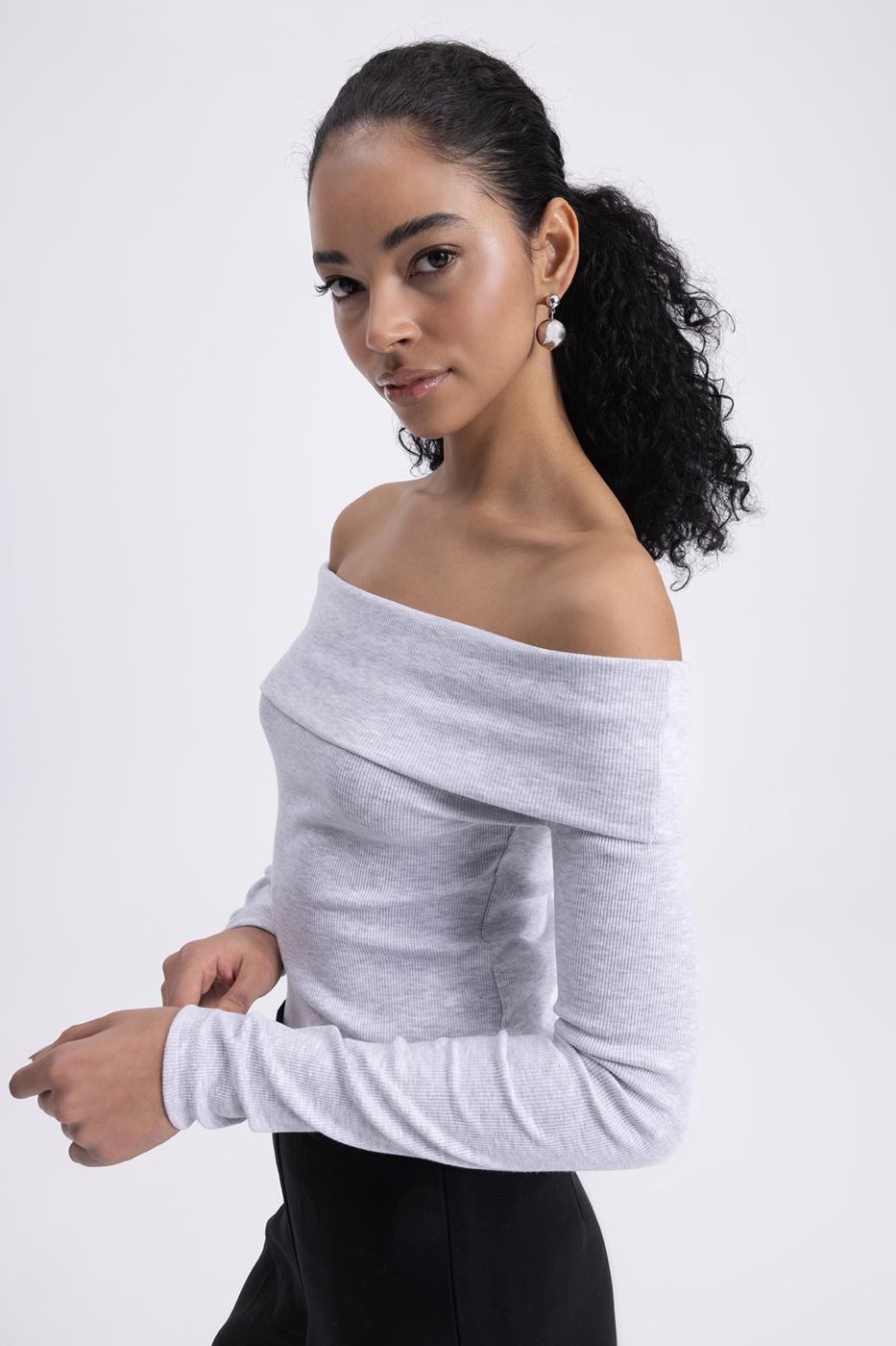 BSL Women Madonna Collar Top - Ramsgate