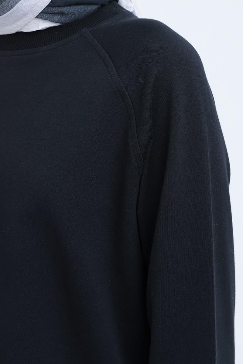 TLD Women Allday Black Detailed Slit Lycra Tunic - Richmond West