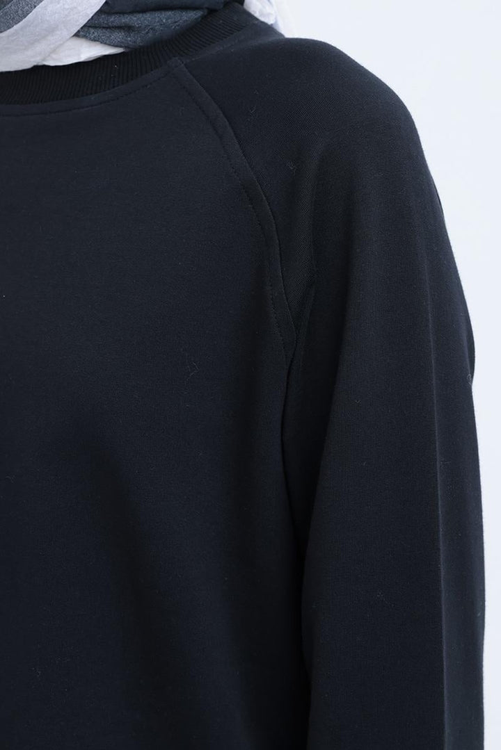 TLD Women Allday Black Detailed Slit Lycra Tunic - Richmond West
