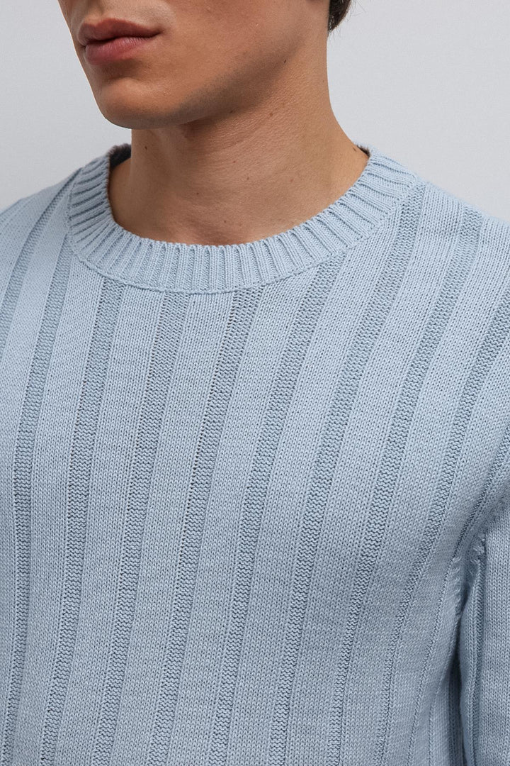 ANT Antioch Blue 100% Cotton Thread Men's Sweater - Hammersmith