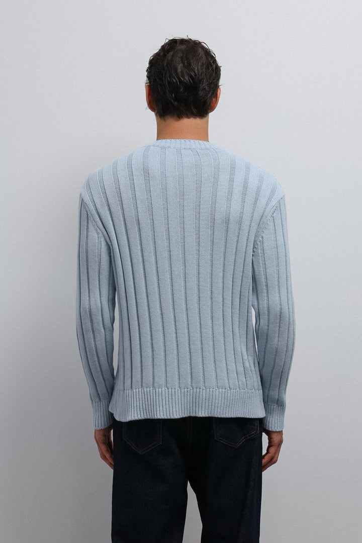 ANT Antioch Blue 100% Cotton Thread Men's Sweater - Hammersmith