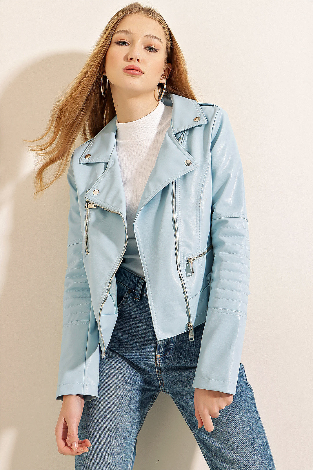 BGD Women Biker Jacket - Blue - Canterbury
