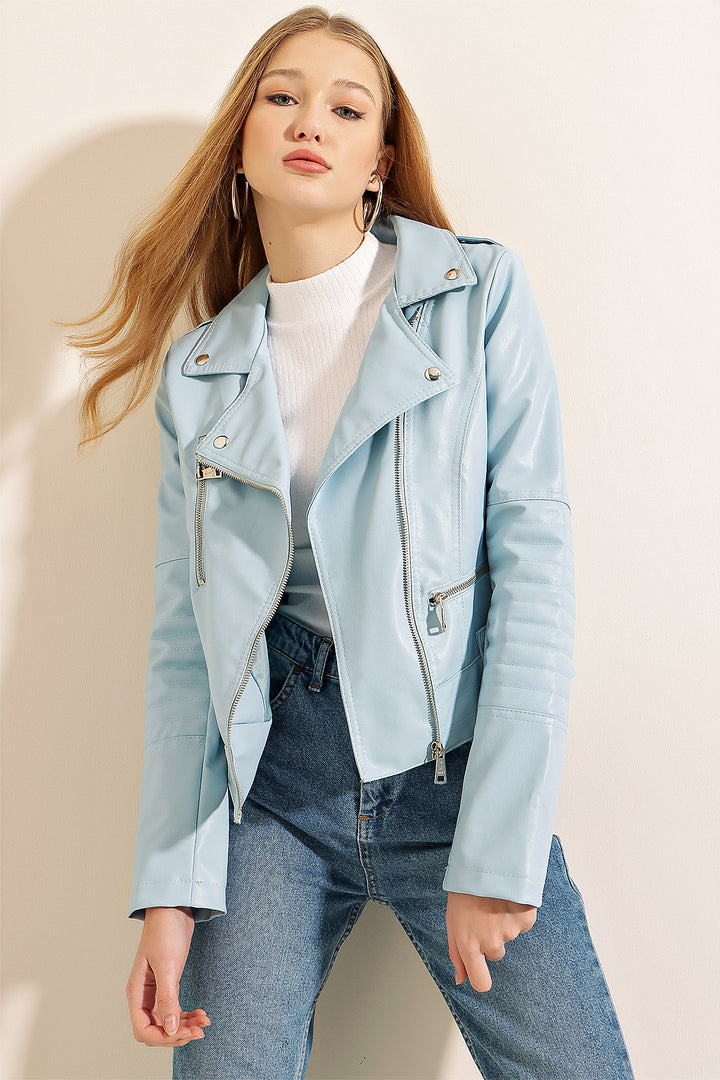 BGD Women Biker Jacket - Blue - Canterbury