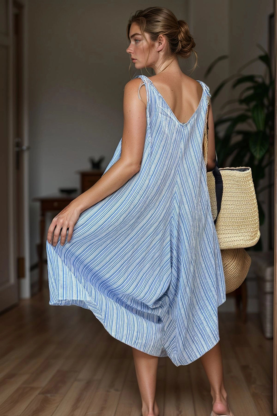 Blue Strappy Asymmetric Wide Leg Jumpsuit BCBSK-25700-2900 - Myrtle Beach