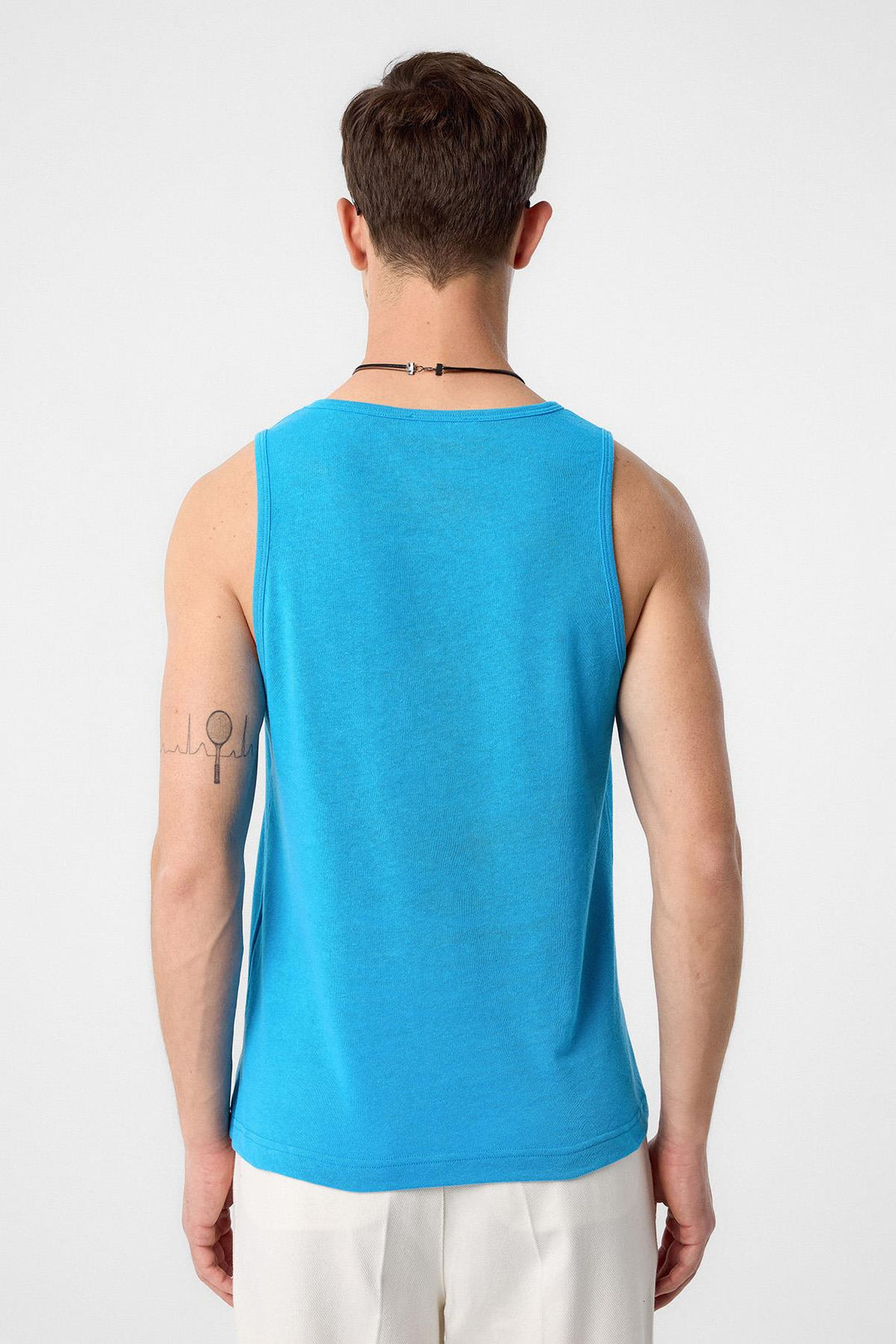 ANT Antioch Blue Basic Men's Tank Top - Santa Ana Chiautempan