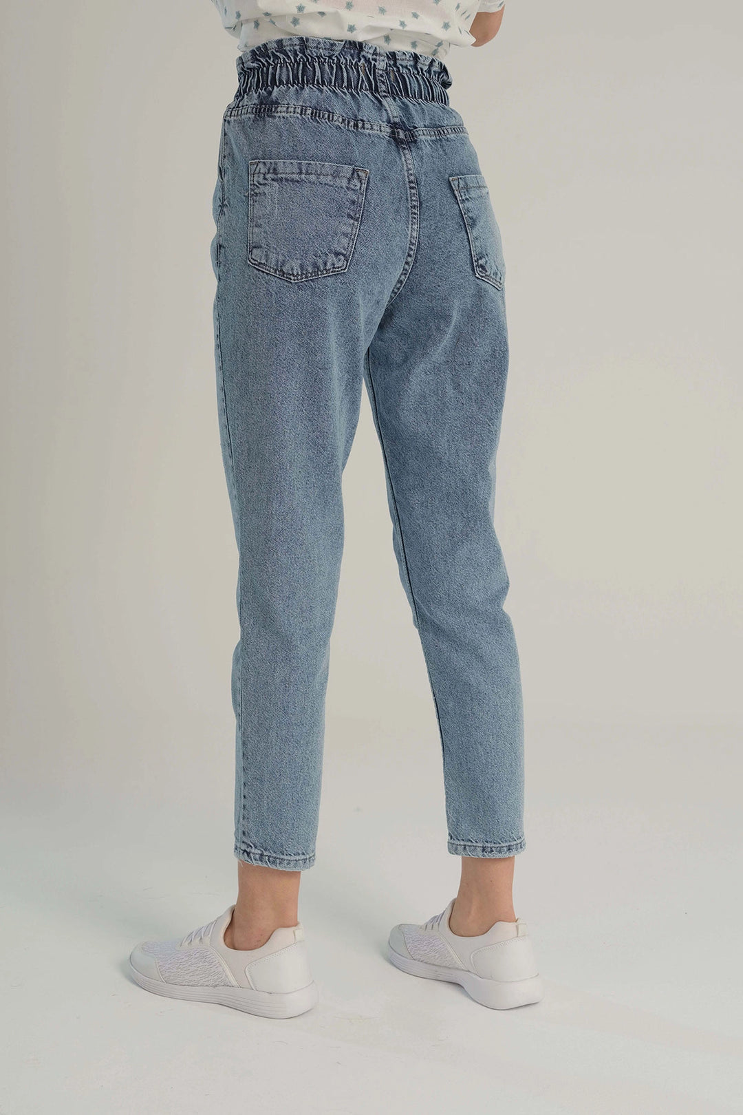 Blue High Waisted Elastic Denim Pants BCBSK-25700-KT0046 - Winston-Salem