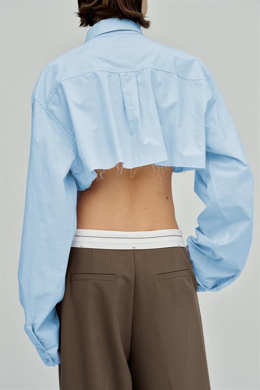 MDX Blue Pocket Detailed Crop Shirt MG1644 - Marijampolė