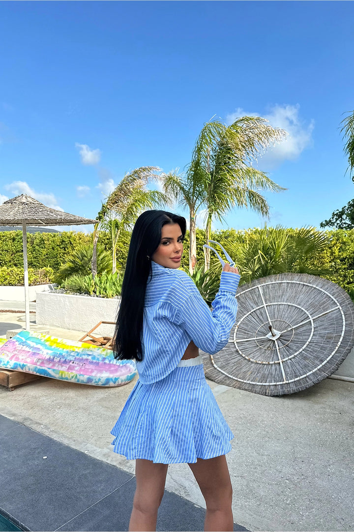 EYY Women Blue Camile Striped Set - Mantes-la-Jolie