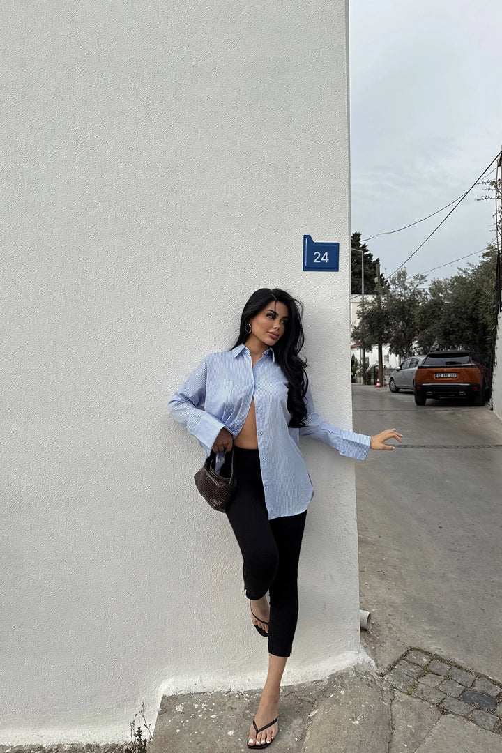 EYY Women Blue Striped Shirt - Marco de Canavezes