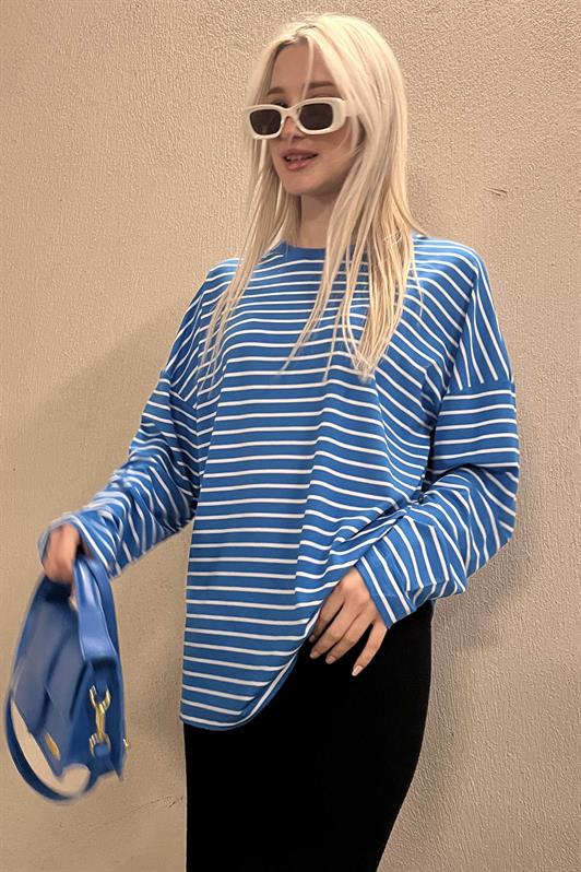 MDX Blue Striped Sweatshirt MG980 - Caluire-et-Cuire