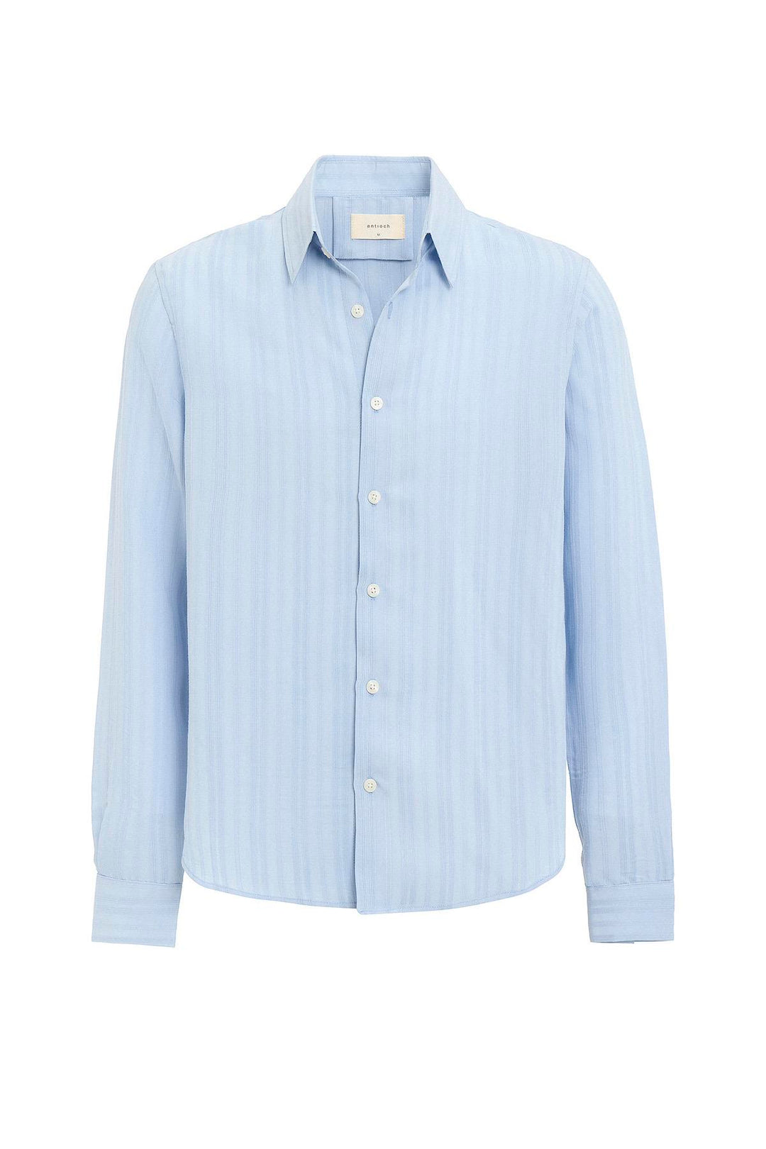 ANT Antioch Blue Striped and Textured Men's Shirt - Ercolano