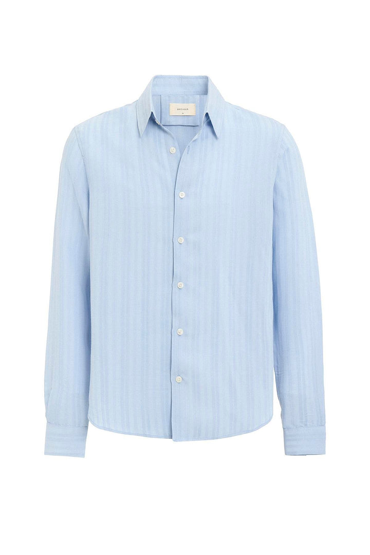 ANT Antioch Blue Striped and Textured Men's Shirt - Almería