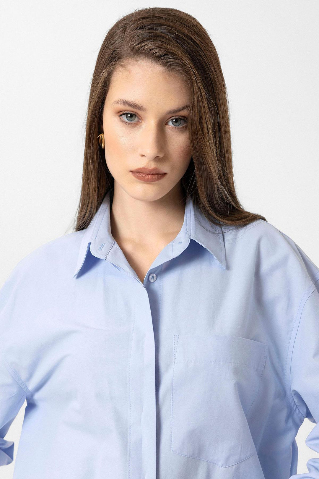 ANT Antioch Blue Woman Basic Poplin Shirt - Wyoming