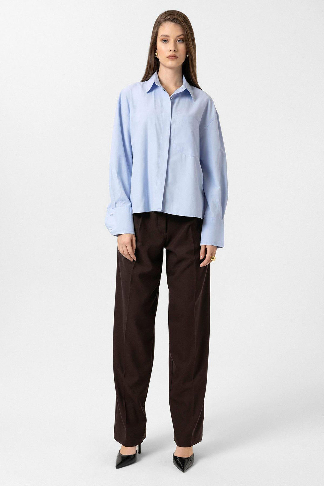 ANT Antioch Blue Woman Basic Poplin Shirt - Wyoming