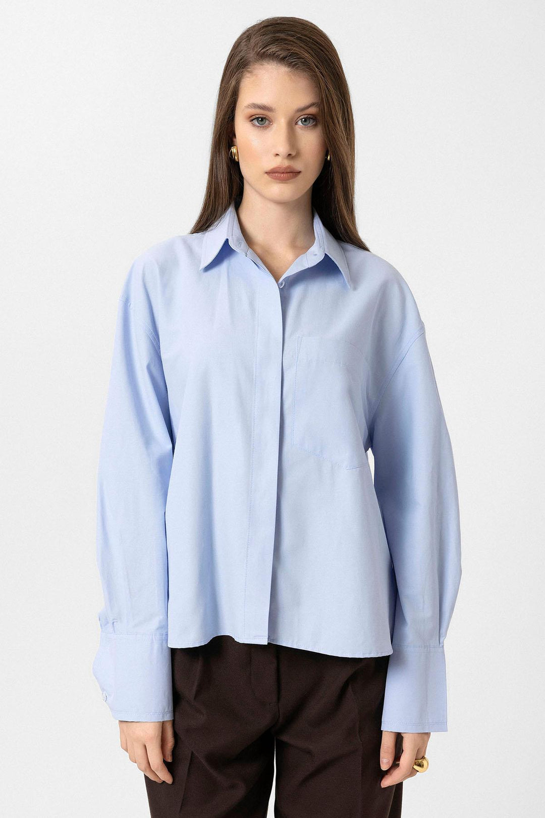 ANT Antioch Blue Woman Basic Poplin Shirt - Wyoming