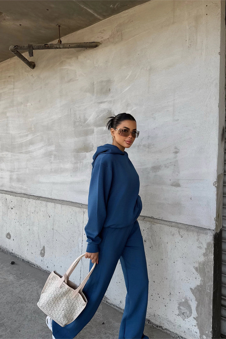 EYY Women Blue Hooded Suit - Newnan