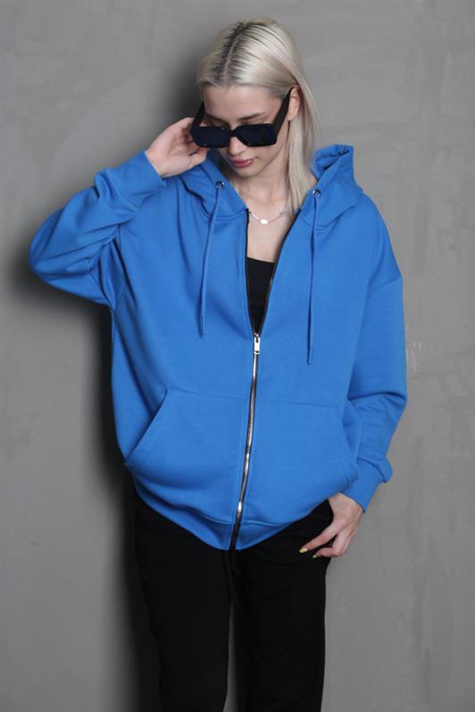 MDX Blue Hooded Basic Sweatshirt MG1900 - Stendal