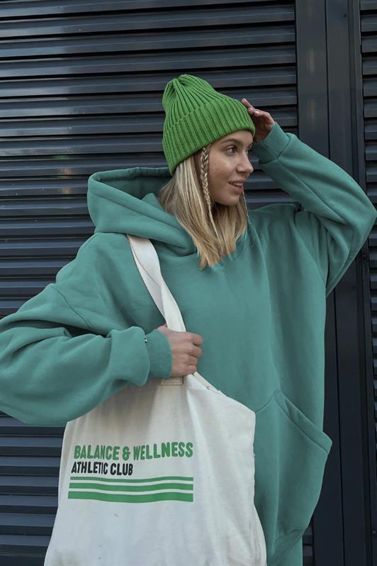 MDX Blue Hooded Oversize Sweatshirt with Pockets MG1566 - San Juan
