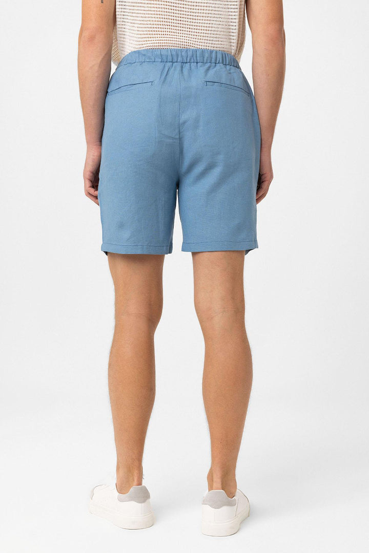 ANT Antioch Blue Linen Blend Men's Shorts - Capannori