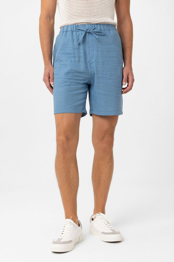 ANT Antioch Blue Linen Blend Men's Shorts - Capannori