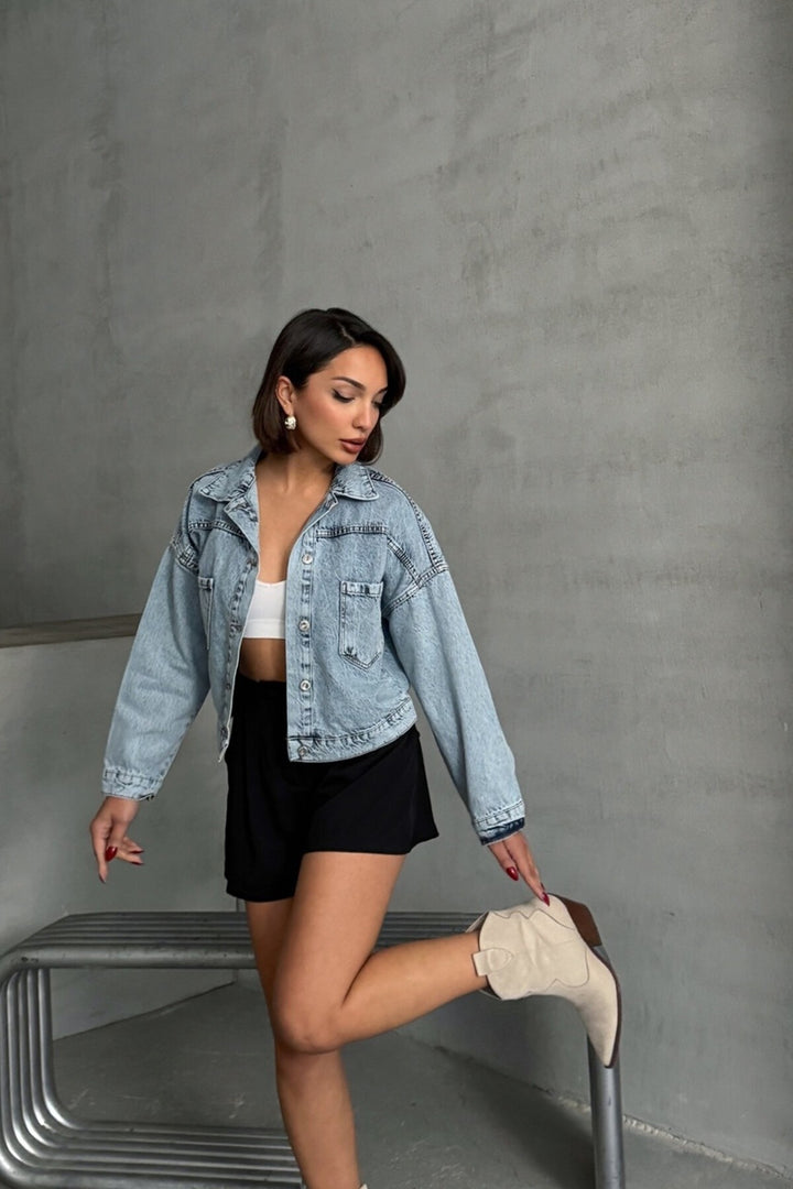 Mavi Kot Denim Ceket - Jena