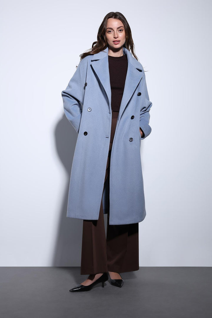 ANT Antioch Blue Wrap Women's Coat - Santa Ana Chiautempan