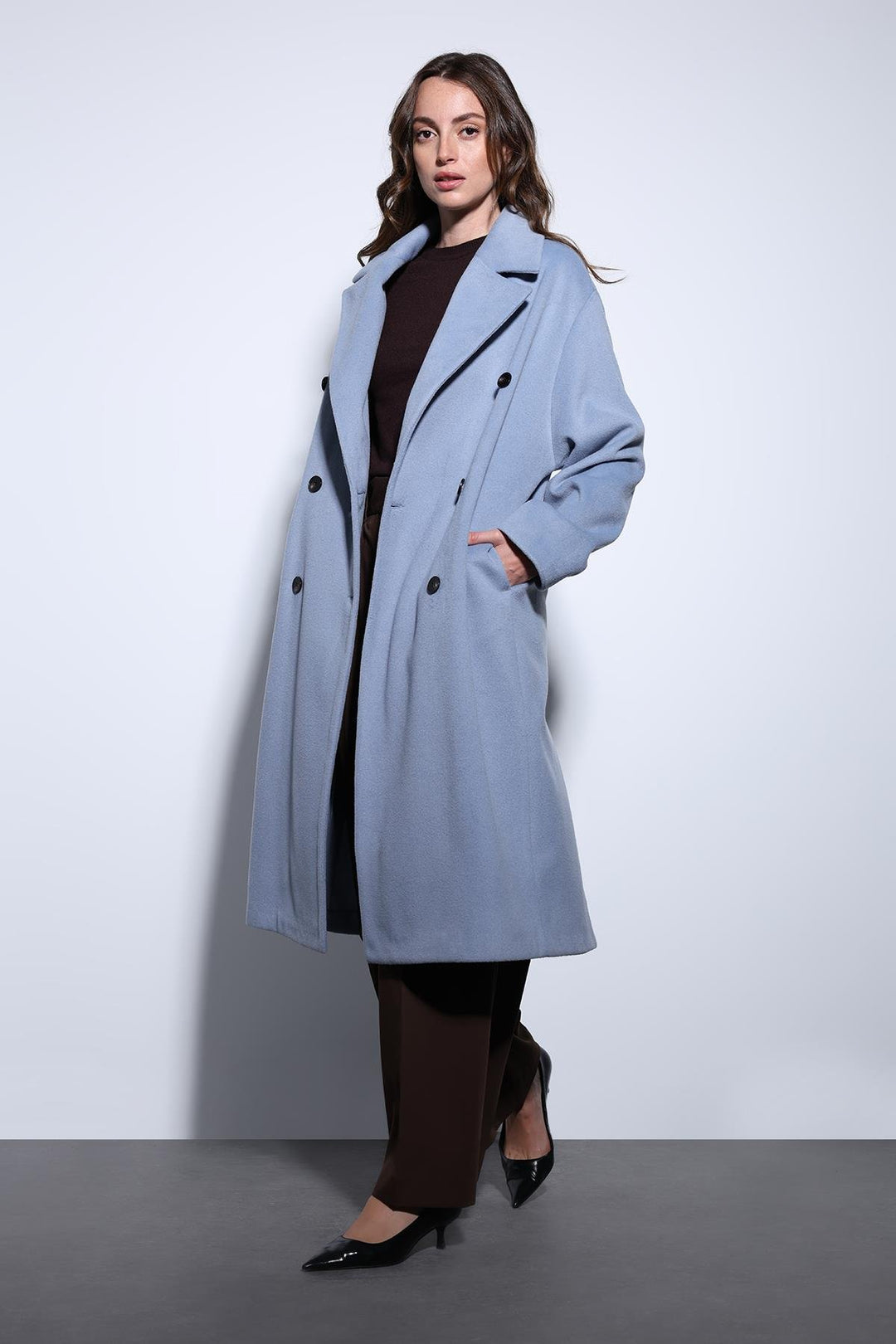 ANT Antioch Blue Wrap Women's Coat - Santa Ana Chiautempan