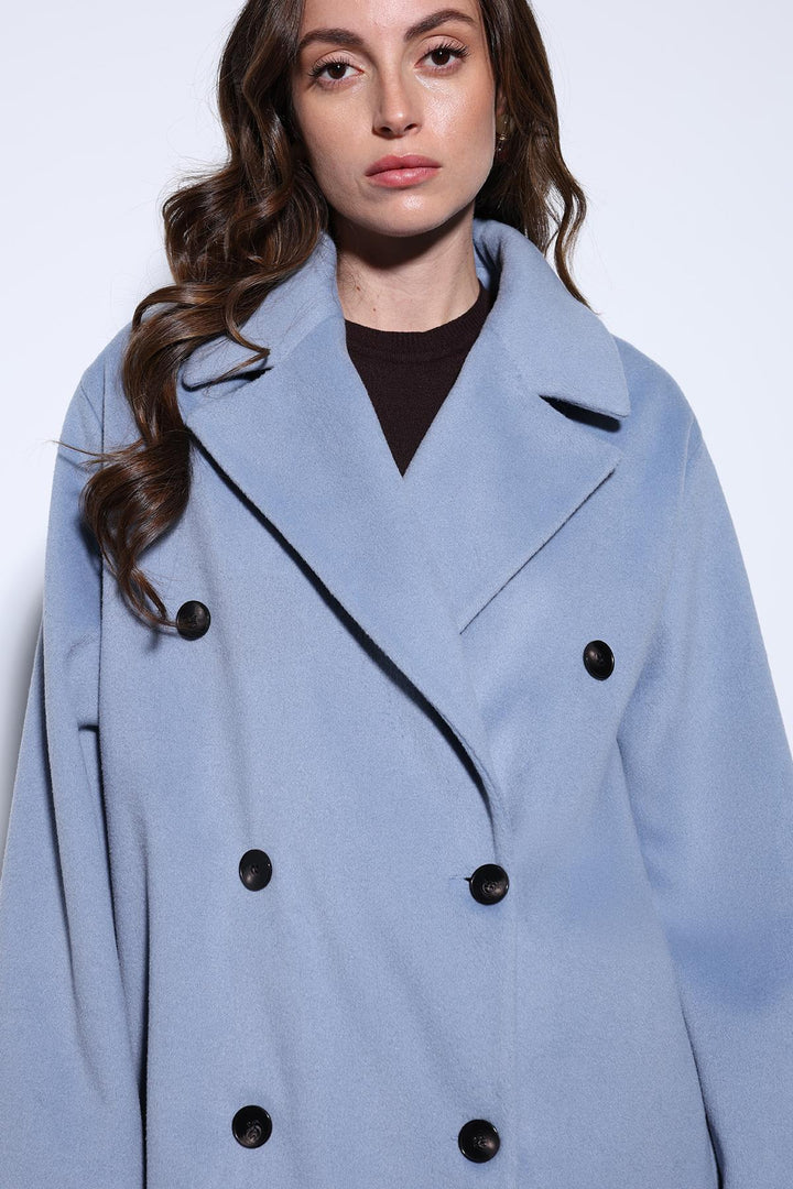 ANT Antioch Blue Wrap Women's Coat - Santa Ana Chiautempan