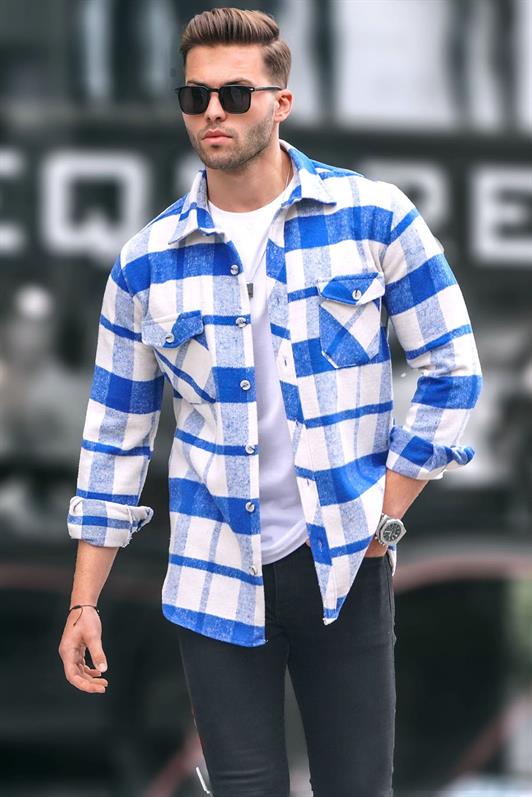 MDX Blue Regular Fit Lumberjack Shirt 4950 - Snizhne