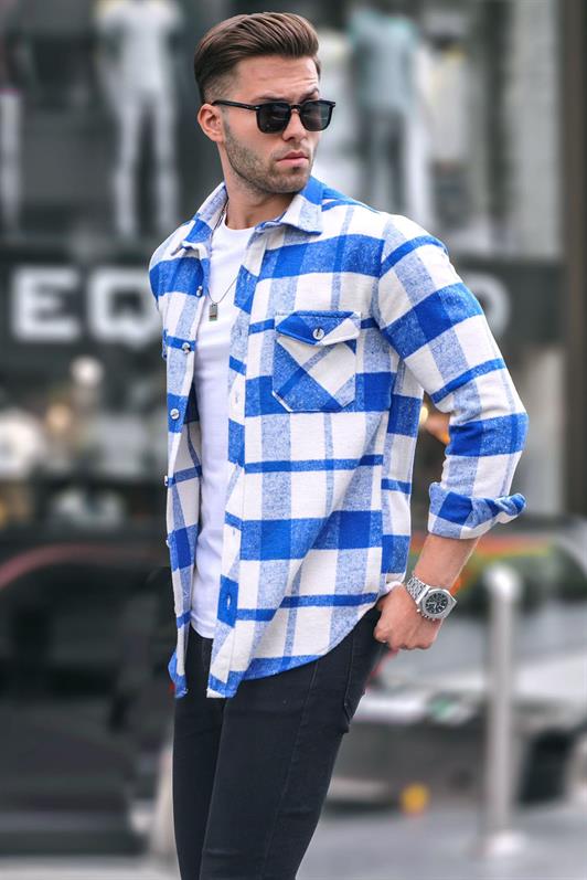 MDX Blue Regular Fit Lumberjack Shirt 4950 - Snizhne