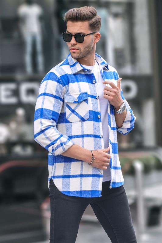 MDX Blue Regular Fit Lumberjack Shirt 4950 - Snizhne