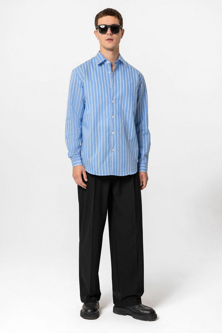 ANT Regular Fit Long Sleeve Striped Men's Shirt - Logan