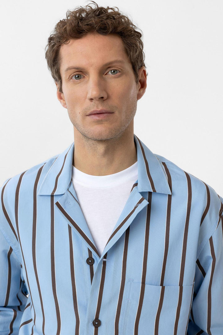 ANT Antioch Blue Relax Fit Striped Men's Shirt - Almelo
