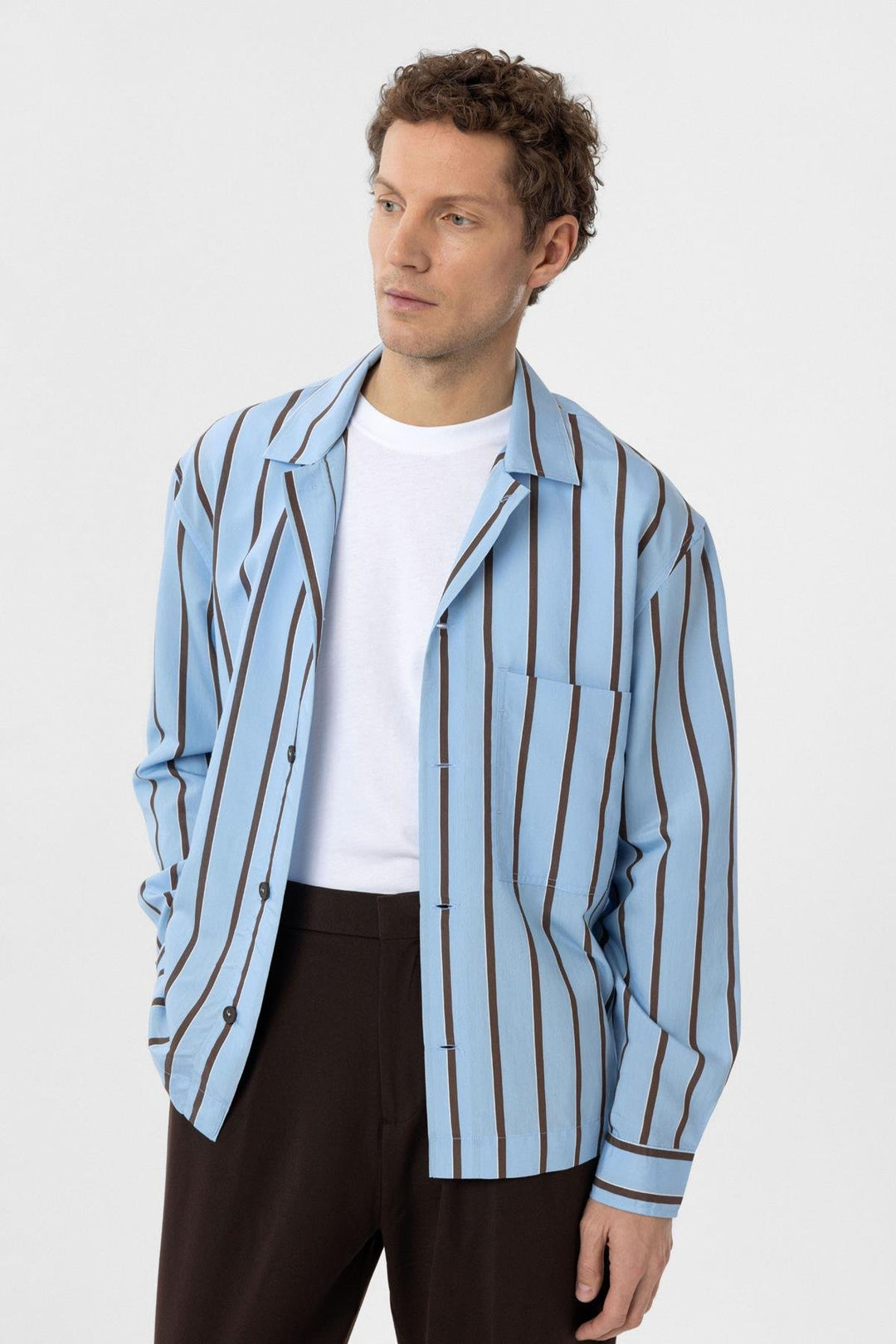 ANT Antioch Blue Relax Fit Striped Men's Shirt - Almelo