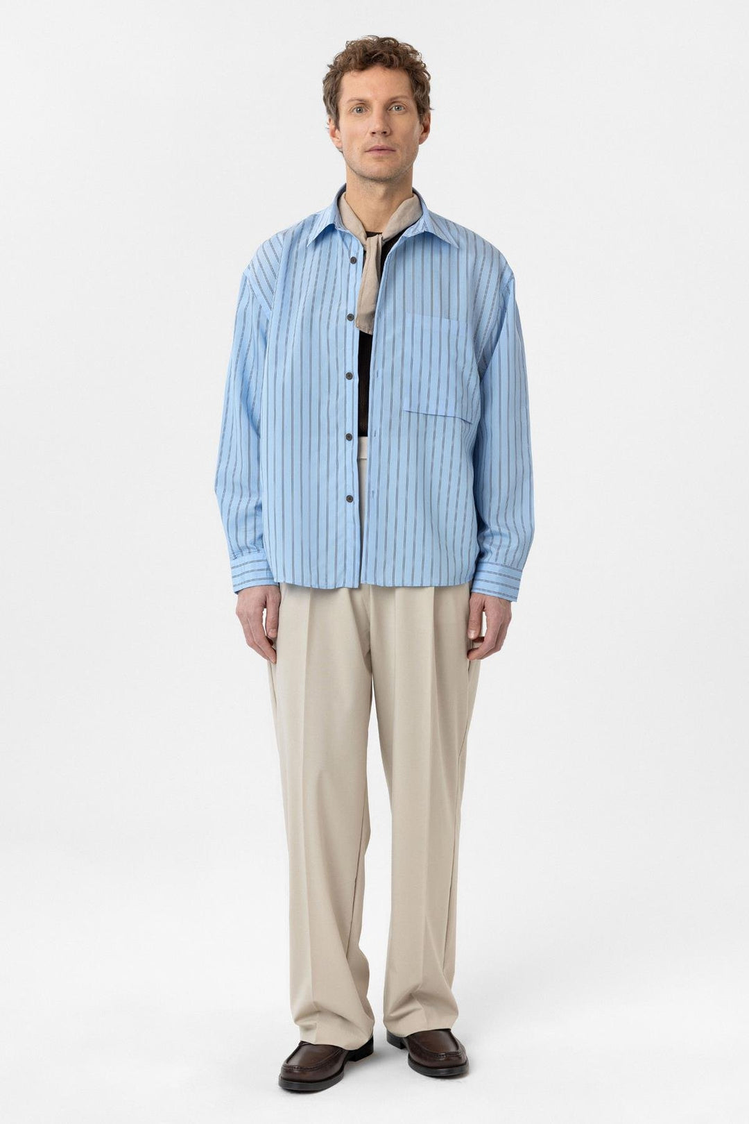 ANT Antioch Blue Relax Fit Striped Men's Shirt - Lecco