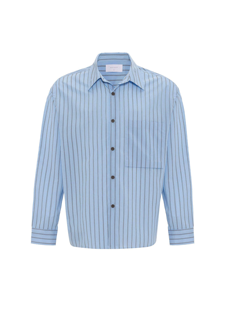 ANT Antioch Blue Relax Fit Striped Men's Shirt - Lecco