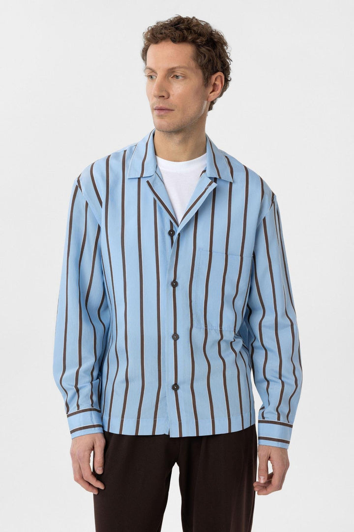 ANT Antioch Blue Relax Fit Striped Men's Shirt - Almelo