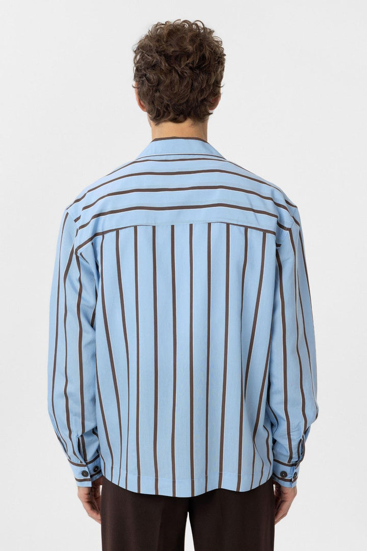 ANT Antioch Blue Relax Fit Striped Men's Shirt - Almelo