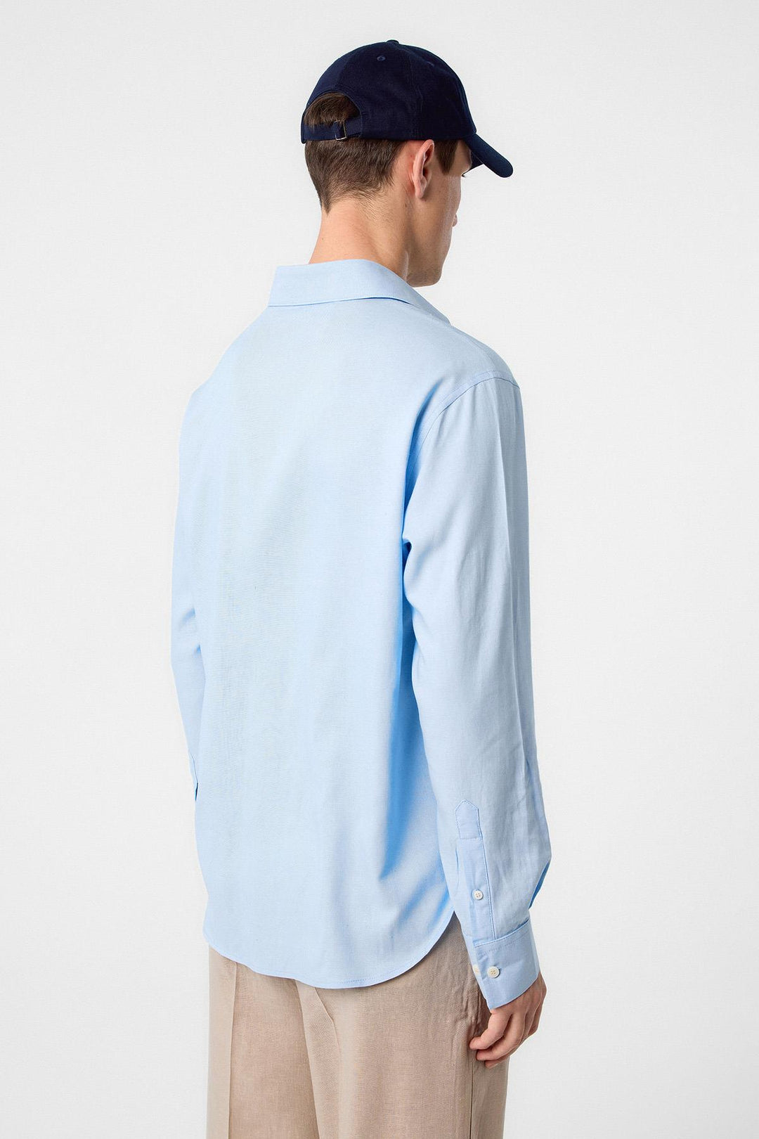 ANT Antioch Blue Relax Fit Linen Blend Men's Shirt - Fribourg