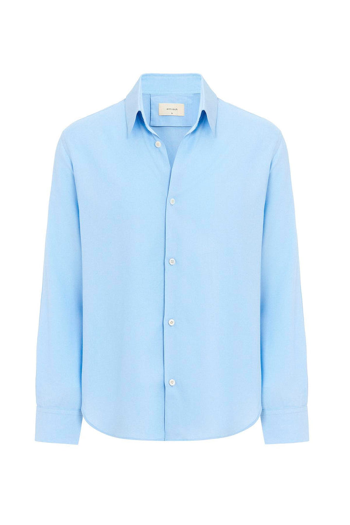 ANT Antioch Blue Relax Fit Linen Blend Men's Shirt - Fribourg