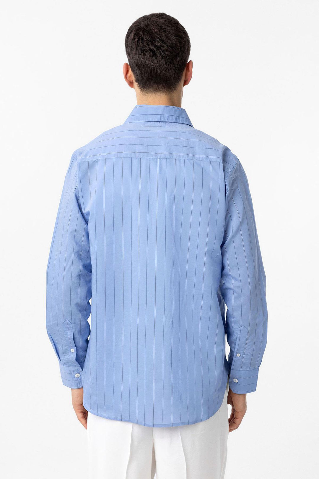 ANT Antioch Blue Relaxed Striped Men's Shirt - Clermont-Ferrand