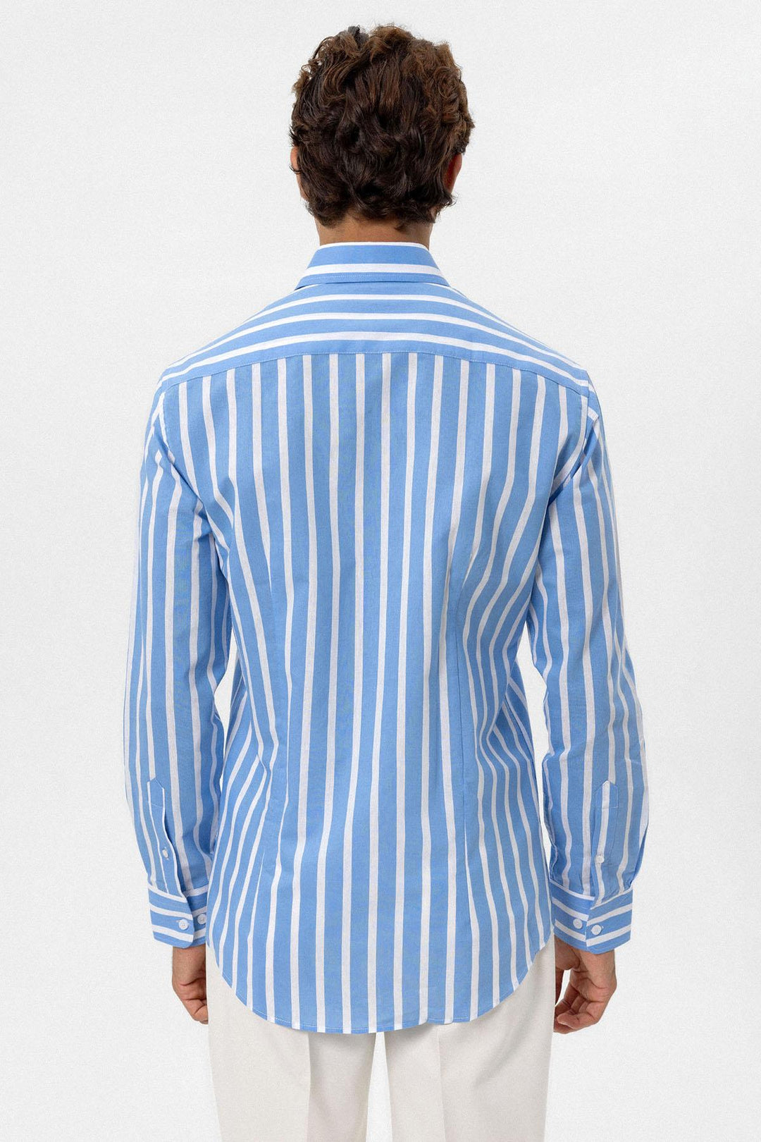 ANT Antioch Blue Slim Fit Striped Men's Shirt - Sfântu-Gheorghe