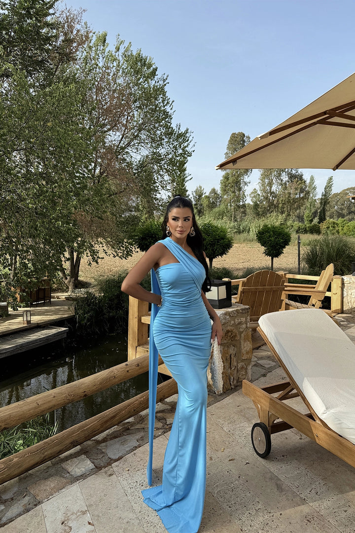 EYY Women Blue Strapless Dress - Oshkosh