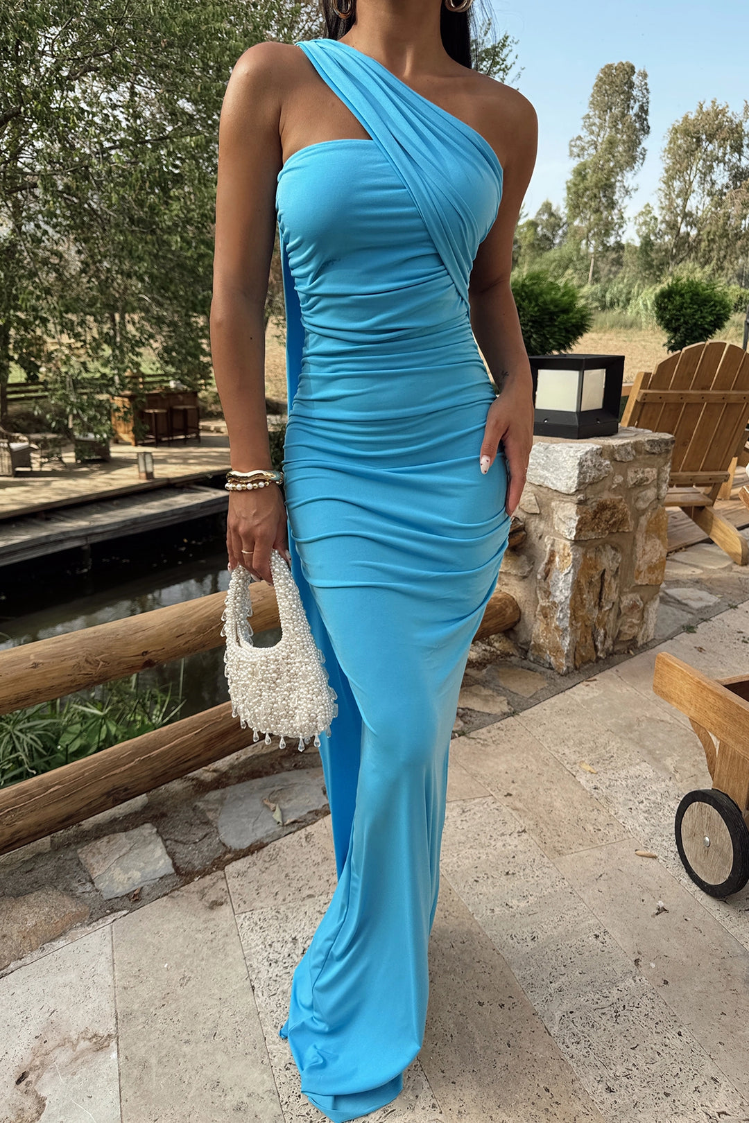 EYY Women Blue Strapless Dress - Oshkosh