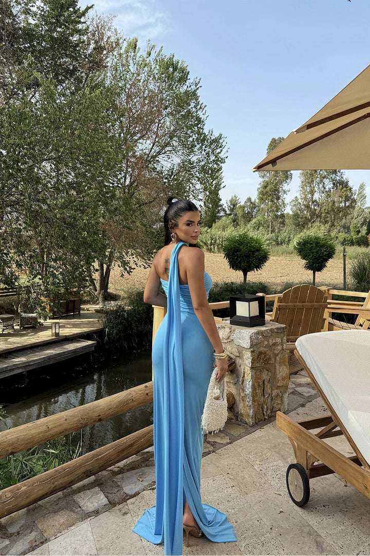 EYY Women Blue Strapless Dress - Oshkosh