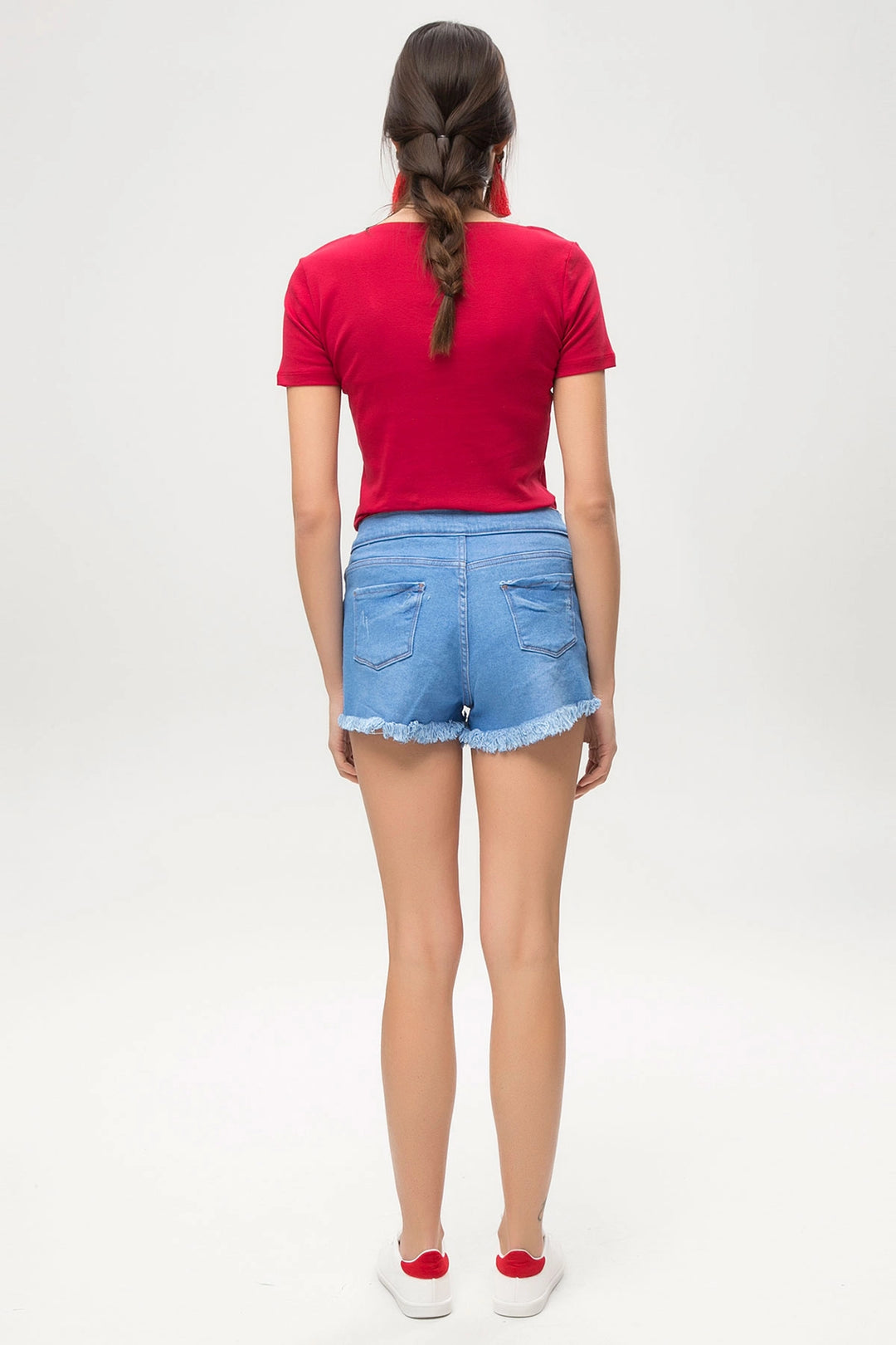 Blue Summer Fringed Denim Shorts BCBSK-25650-202 - Perth Amboy