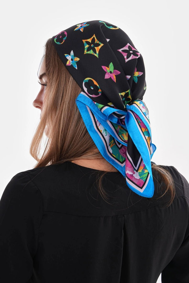 Blue Star Patterned Bandana Scarf 70X70 Cm BCNSV-2515267 - Fréjus