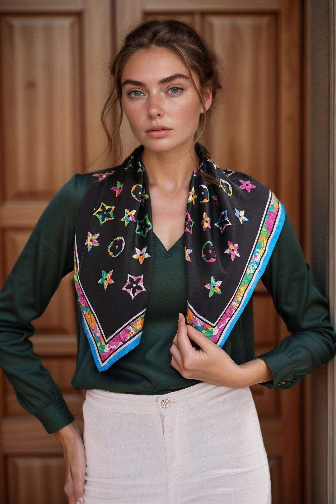 Blue Star Patterned Bandana Scarf 70X70 Cm BCNSV-2515267 - Fréjus
