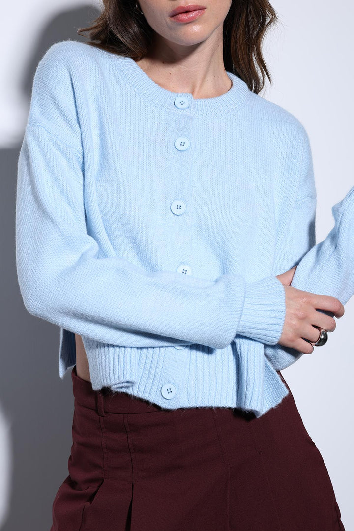 ANT Antioch Blue Slit Knit Women's Sweater - Torrejón de Ardoz